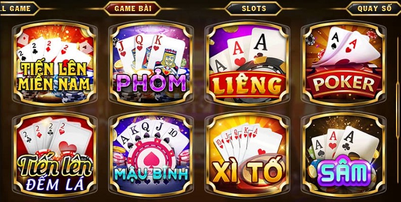 Đa dạng các thể loại game bài tại cổng game đổi thưởng Ricwin